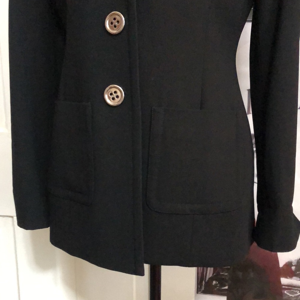 WORTH NEW YORK • Classic Black Blazer with Silver Button Detail - Picture 11 of 16